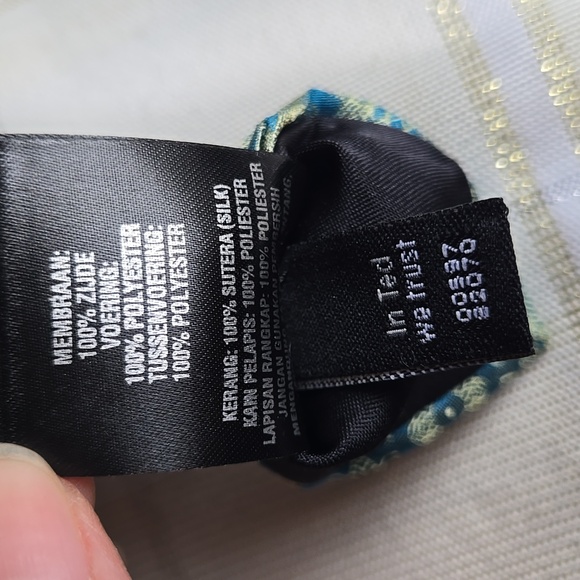 Ted Baker Blue & Gold Floral Tie - Picture 8 of 8